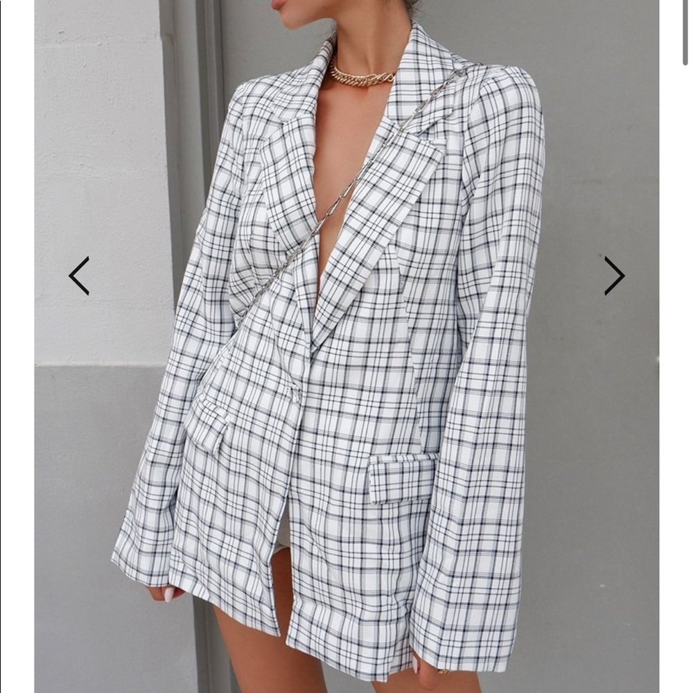 Whit Check Blazer